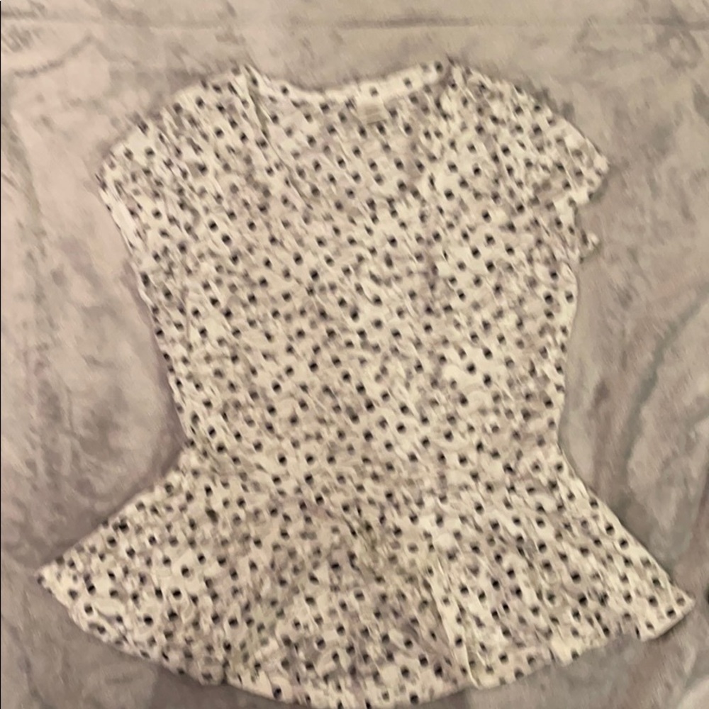 Girls black and white lace top